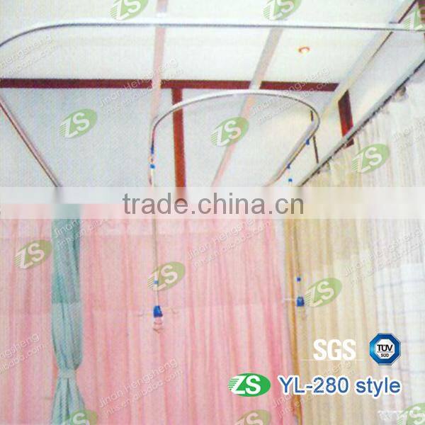 Waterproof Polyester Hospital Ward Embroidered Sheer Curtain with Mesh