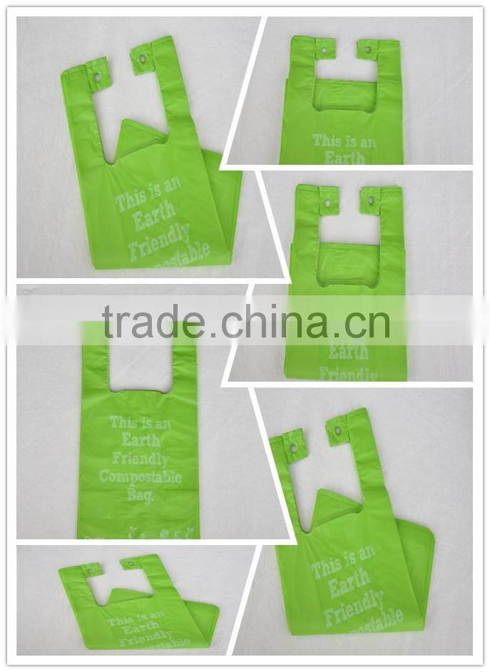 Compostable cornstarch t-shirt and perforated between bags