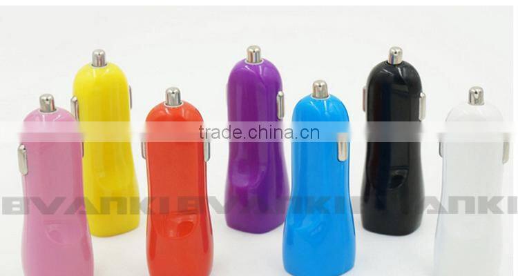 Colorful Car charger usb 5v dual port usb car charger for Samsung galaxy s5 / power bank / tablet pc 110V-240V usb adapter