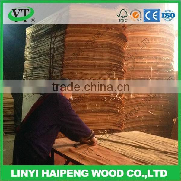 linyi factory 0.30mm 0.28mm Grade A/B water gum face veneer alternative to Keruing wood veneer