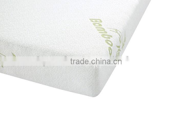 Healthy comfortable bamboo memory foam topper rolled in carry bag