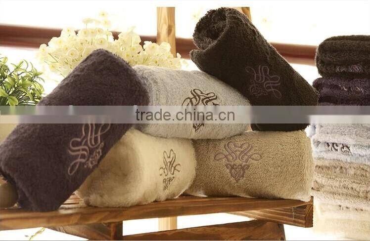 High quality 100% cotton organic satin border bath towel 100% cotton