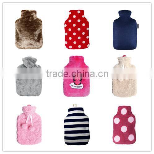 Customized High Quality Animal Pattern Plush Hot Water Bottle Cover