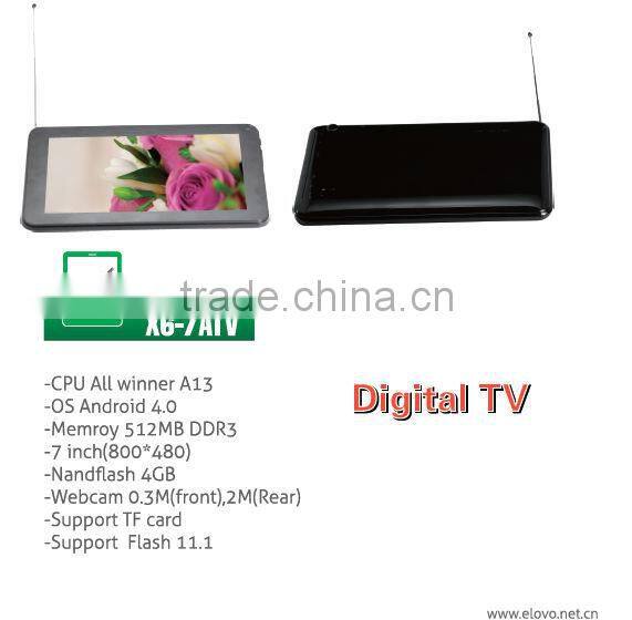 Digital TV android 4.0 tablet pc google TV dual cameras