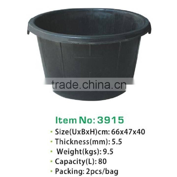 contruction rubber bucket,strong rubber pail with lip
