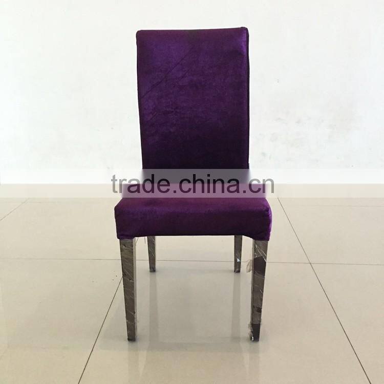 High quality wholesale luxury hotel furniture stainless steel frame metal BANQUET WEDDING CHAIR/ PU DINING CHAIR for sale