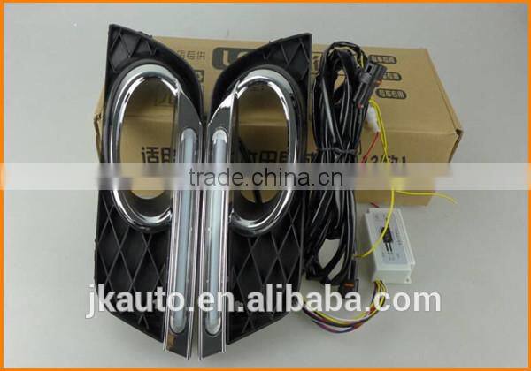 High Power With Yellow Trun Signal Super Quality Daytime Running Lights LED for Honda Civic 2011-2013