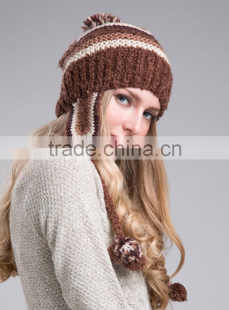 Korean Ladies fashion hat Dan Caesar turtleneck knitted hat Baotou warm winter hat