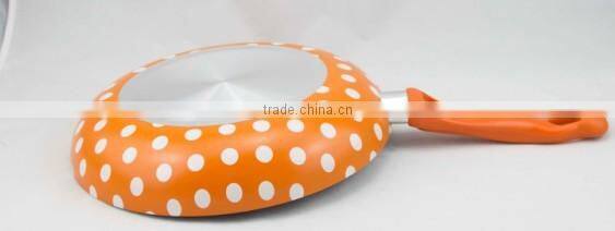 Aluminum Non stick silk printing fry pan
