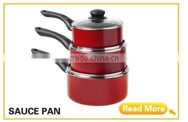 16 cm Aluminum Red Non-stick Ceramic Saucepan with Bakelite Handle Milk Pot Kitchenwares with Lid