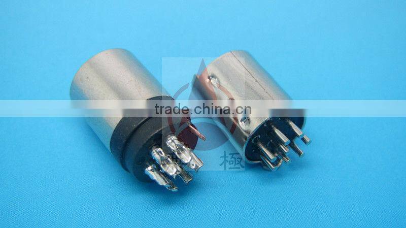 nickel plated/ gold plated 8 pin mini din connector male