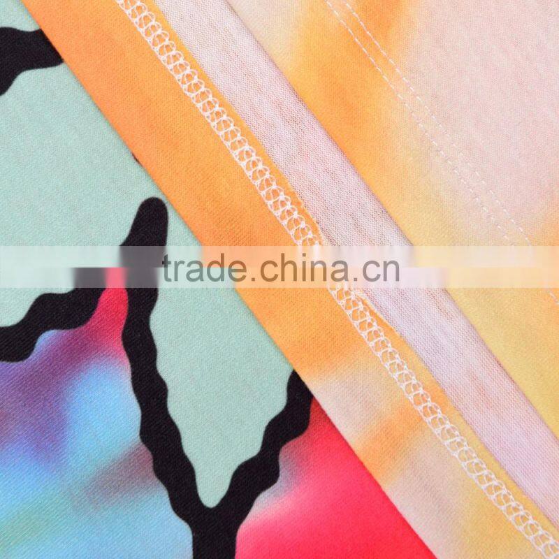 Hot Sale Digital Print Flower Power Custom Women Tshirt Wholesale