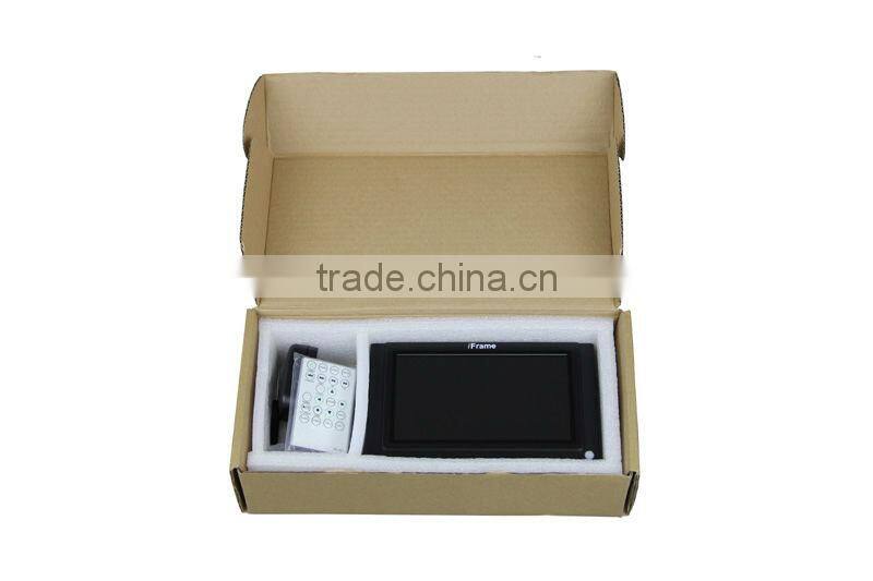 7 inch retail store lcd advertising player printed with customer logo