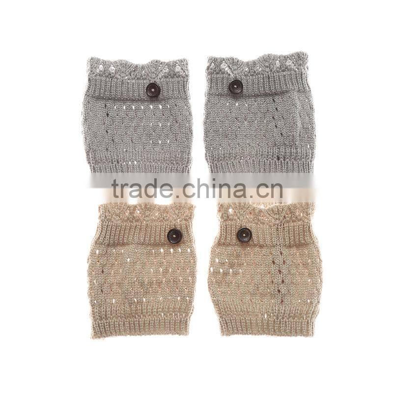 children girls crochet kniting leg warmers with buttons