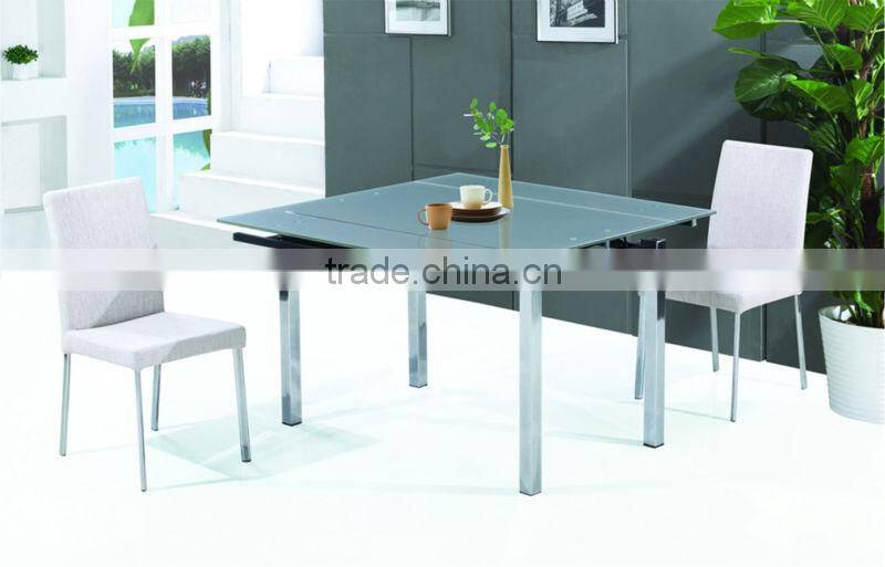 square glass folding dining table