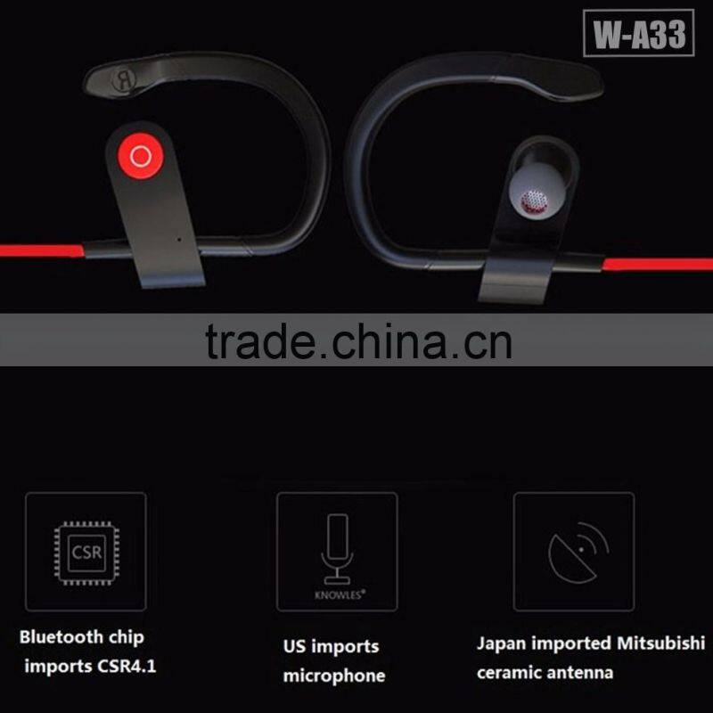 Ear hook bluetooth headphone, unique neck strap design wireless waterproof bluetooth headphone