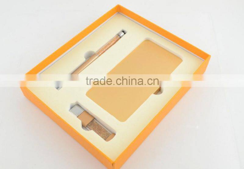 Hot sell cumstom USB set, gift sets with USB flash driver and pen