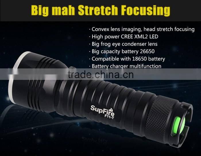 zoom torch 26650 battery high power rechargeable LED flashlight xm-l t6 torch USB charger tactical flashlight focus light torch