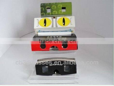 2014 newest hot sale paper foldable 3d stereo viewer paper
