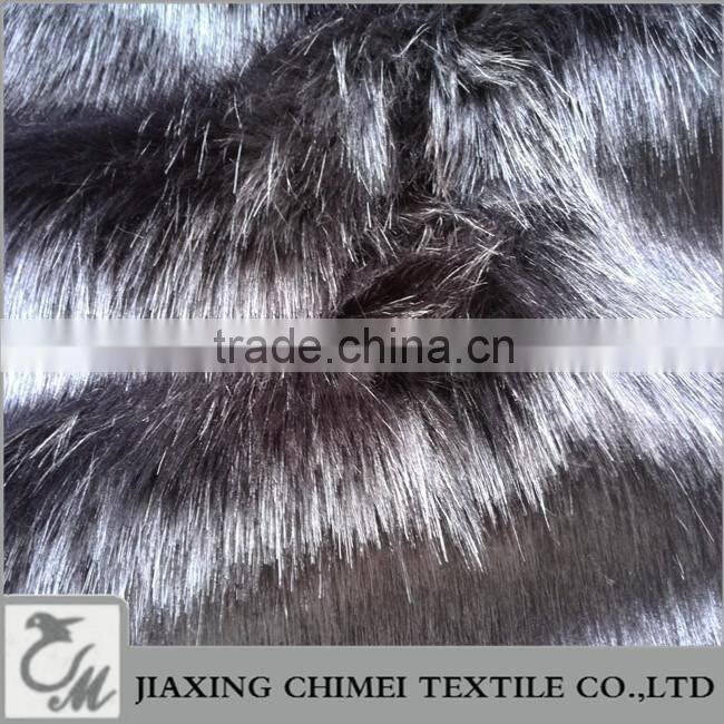 long pile length 30 40mm black 100%acrylic faux fur