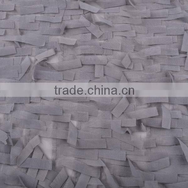 elegant shape chiffon fringe lace french silk chiffon fabric