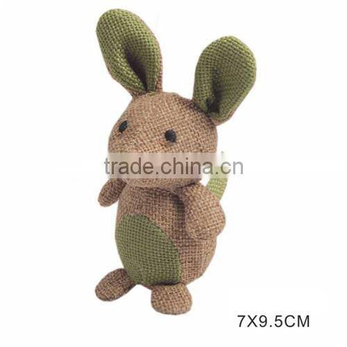 Go Green Natural Jute Fabric Cat toy Mouse Shape cat cartoon animal toys