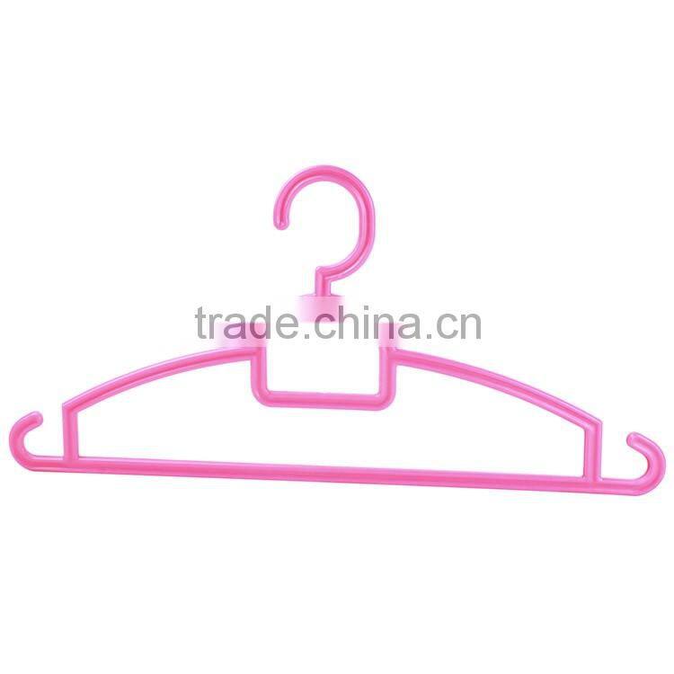 cheap pink plastic clothes hanger for dress and shirt