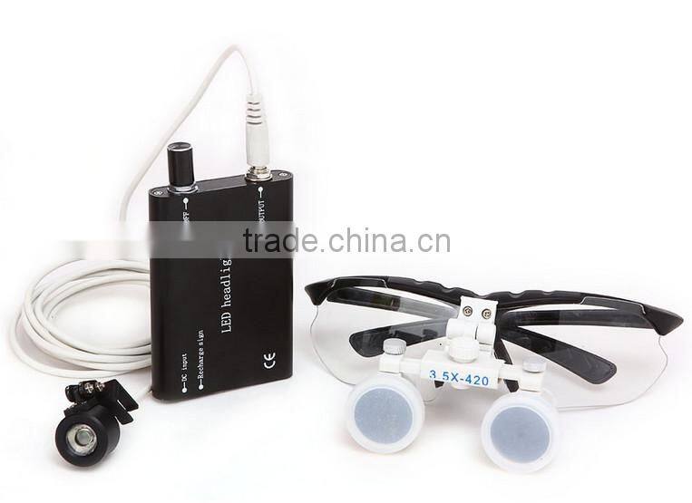 LED Loupes on Head Band/medical LED magnifying glass/medical magnifier loupes with LED