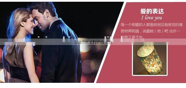 Snowman Shape Mosaic Glass Hanging Lantern for Christmas Outdoor Decoration