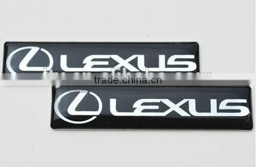 silver epoxy logo sticker with glue (M-EP306)