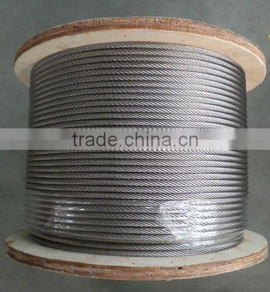 6*19S+NF 8*19S+NF stainless Steel Wire Rope for Elevater 8mm 10mm 12mm