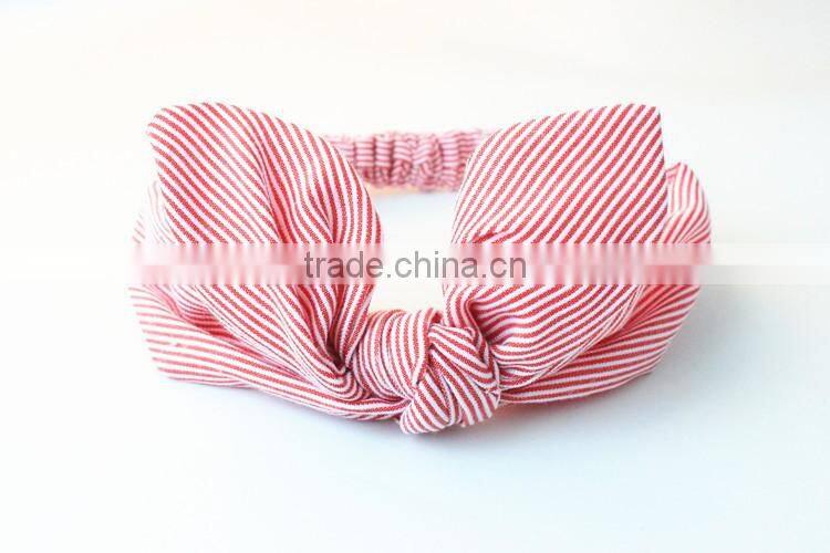 2016 New Premium Graceful Lovely Plain Rabbit Ear Bowknot Fabric Rabbit Headband for Babies