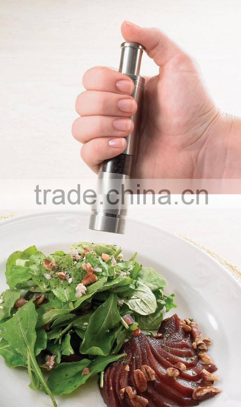 Mini stainless steel black pepper grinder