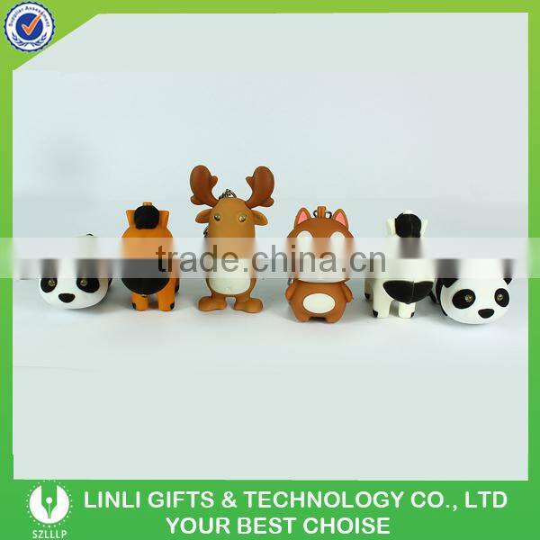 Souvenir Flashlight Sound Rubber Keychain Turtle