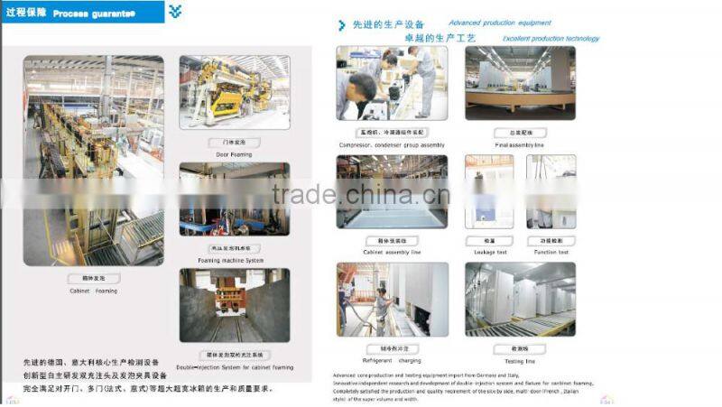 2015 hotsale househould side by side refrigerator