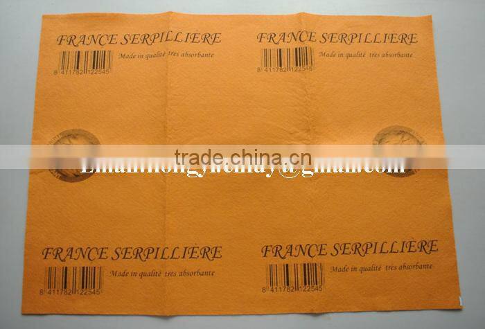 Product Overviews Logo printed orange super absorbent needle punched germany nonwoven floor dust cloth