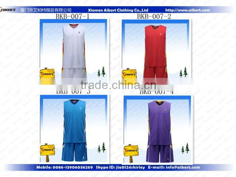 BKB-007-2 Reversible basketball jersey color red