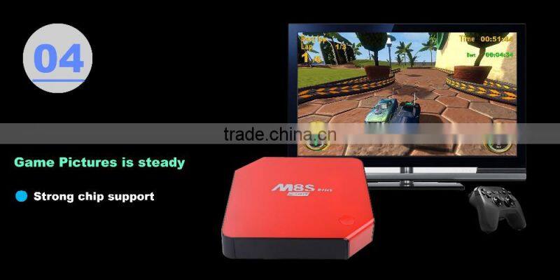 2.4G/5.8G WIFI Gigabit LAN KODI 16.0 Amlogic S905 2G+16G Android 5.1 m8s plus android tv box