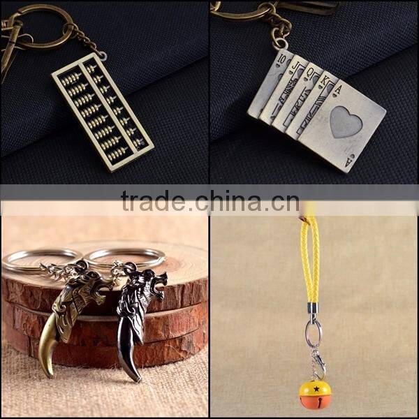 Hot Sale Fashion Custom Metal Cartoon Keychain With Pendant Keyring KC13193