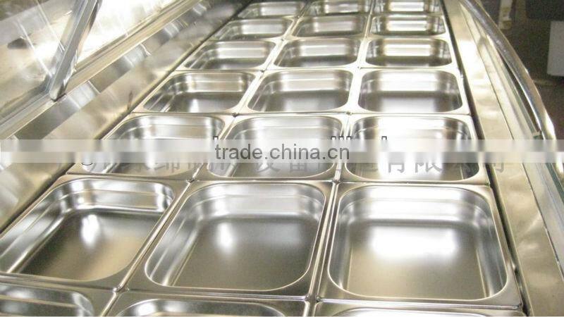 Counter Type Display Cabinet with cambered and liftable glass cover