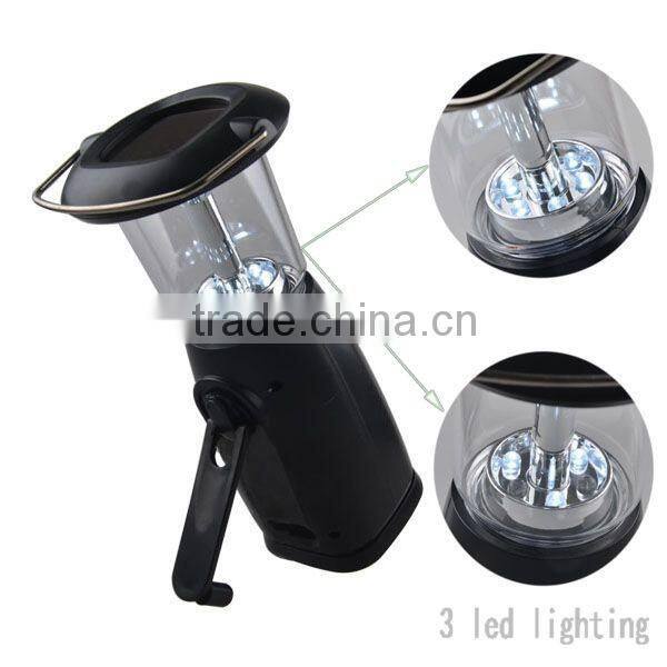 Cheap Rechargeable Battery Included Solar Hand Cranking Dynamo Lantern