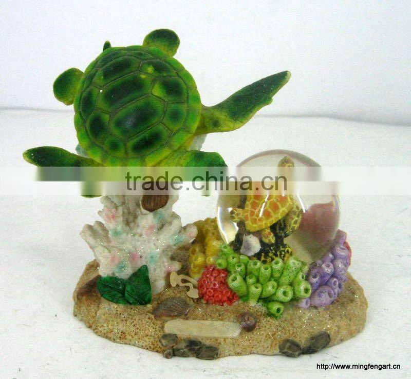 Polyresin bird water globe decoration craft