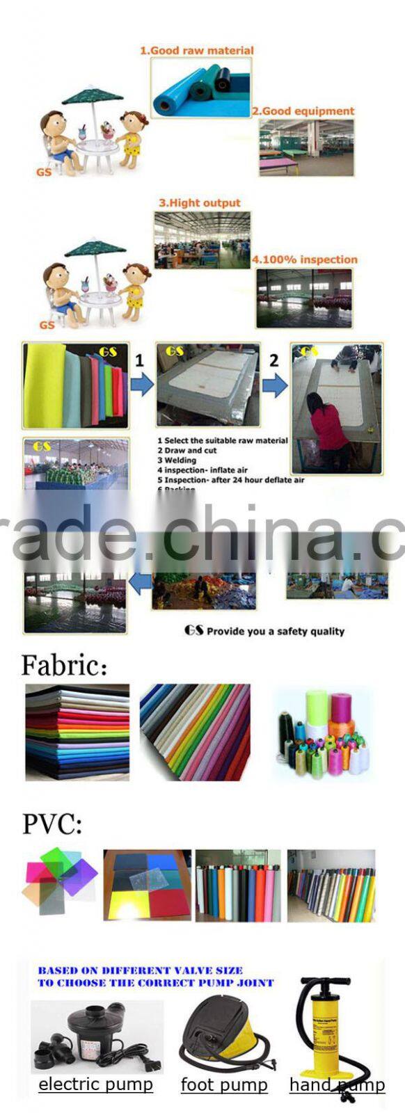 rectangle shape inflatable babies swim pool