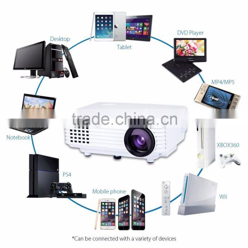 New Arrive 800 Lumens Portable Multimedia 800*480 Native Resolution 4 Inch LCD Full HD Digital LED Projector Home Theater