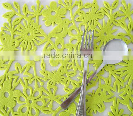 laser cut felt coaster with diamter 15cm