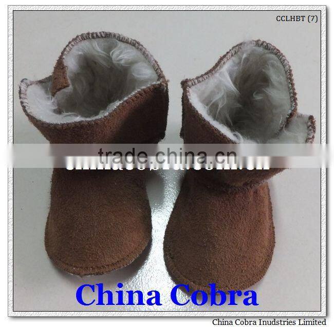 genuine leather baby snow boots kids winter boots (newest popular design)