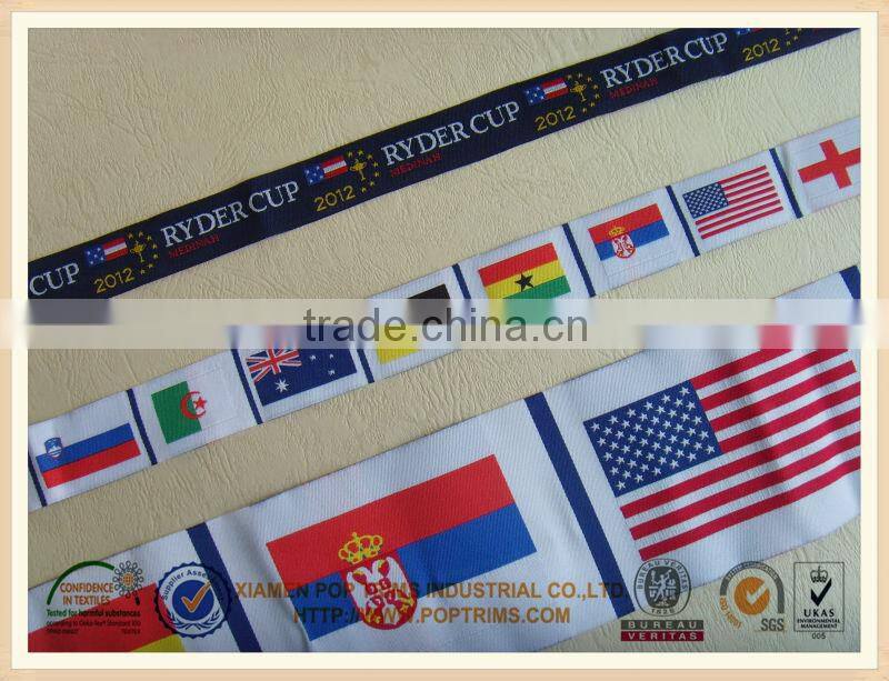 affordable custom logo damask jacquard ribbon