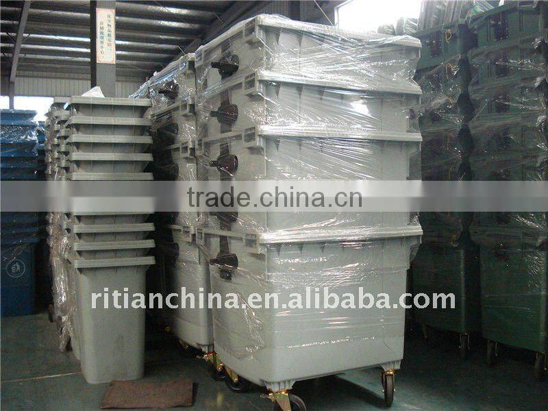 outdoor plastic garbage bin