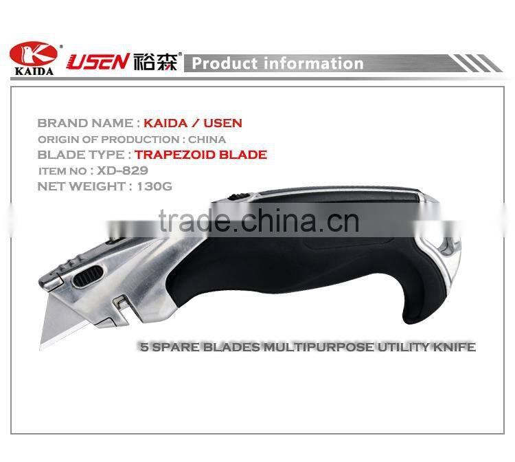 Heavy Duty Utility Cutter Knife With 5 PCS Spare Blades