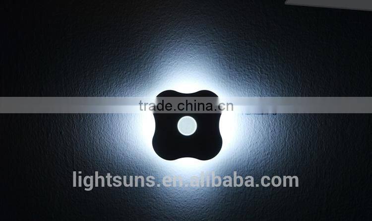 2015 New Design Four Leaf Clover Shape High Brightness White Or Yellow Human Body Induction Lamp with 3M tape